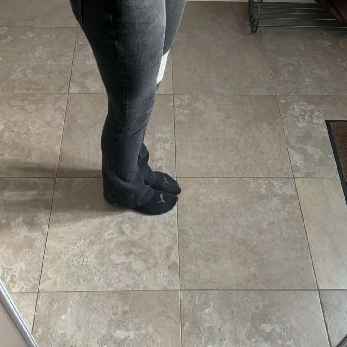 Svarta lågmidjade jeans - 91