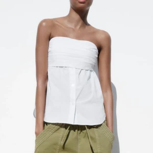 Zara topp - Vit zara bandå topp, använd 1 gång. Som ny!