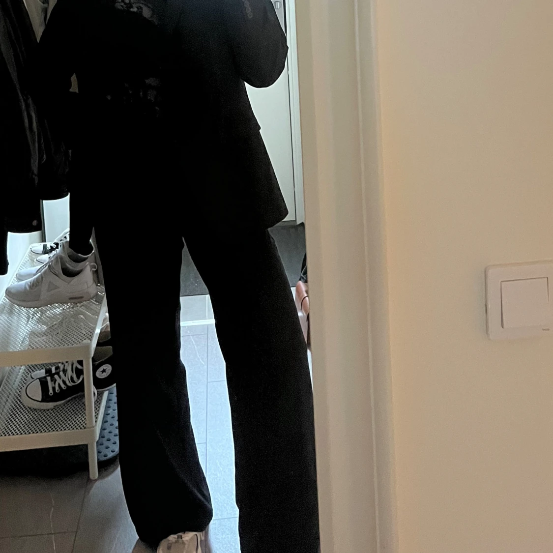 Gråa kostymbyxor  - 91