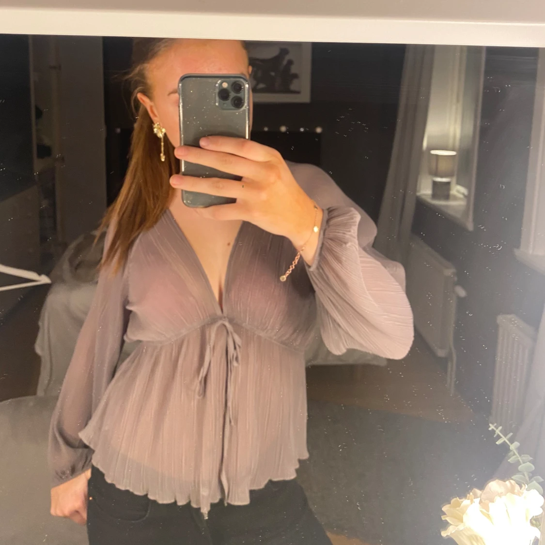 Grå blus zara