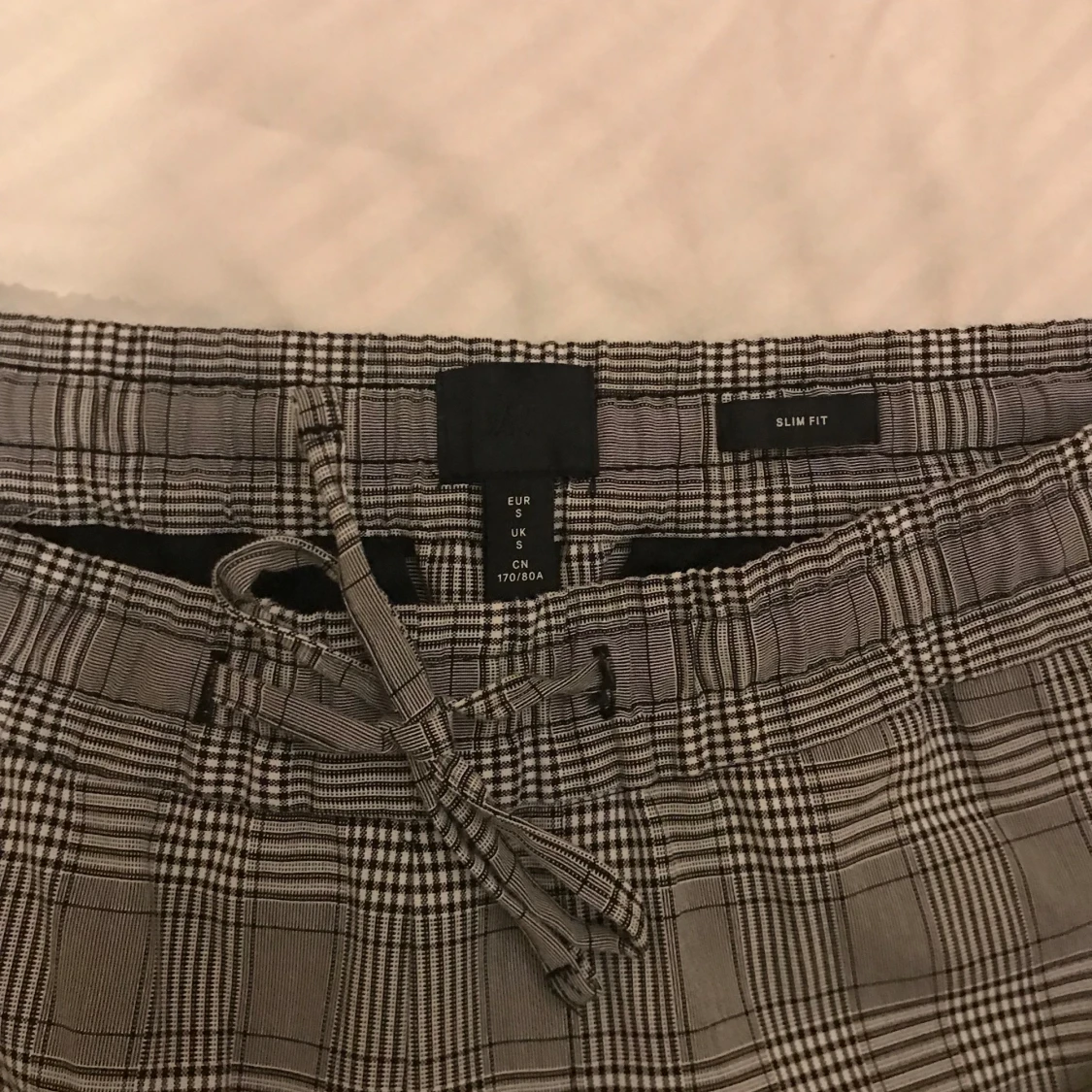 Rutigt linnebyxor  - 91