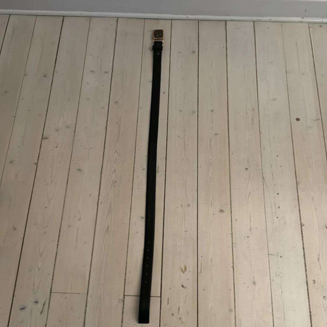 24K Guldplätterad läderbälte 95cm - 90