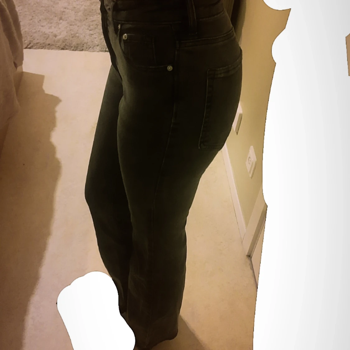 Gråa/svarta jeans