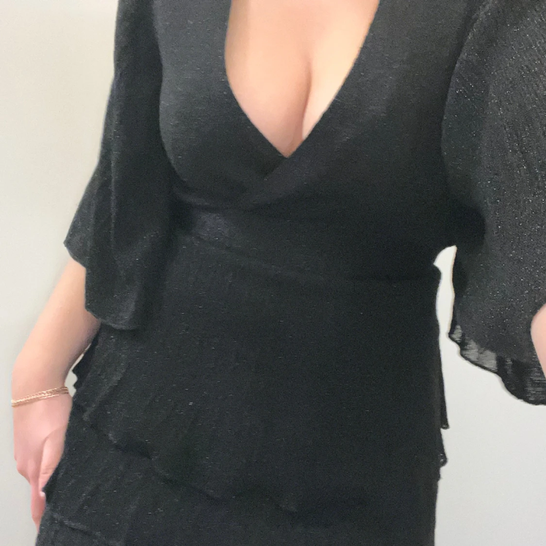 Svart glittrig klänning  - 90