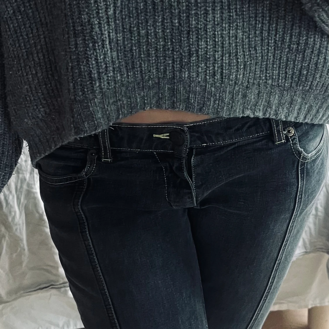 Bootcut/flare lågmidjade jeans - 91