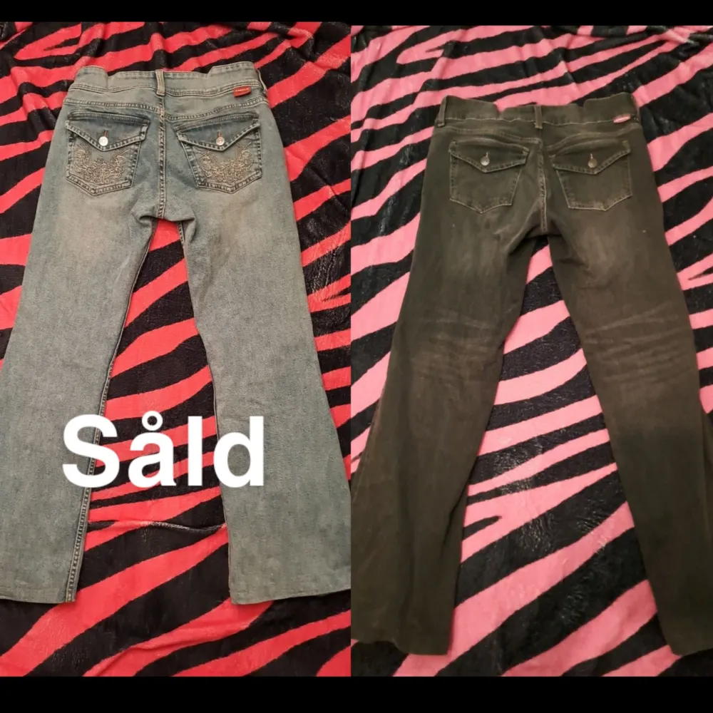 Bruna jeans från hm💋 Fint skick •  Pris kan diskuteras och skriv för fler bilder eller mått❤️. Jeans & Byxor.