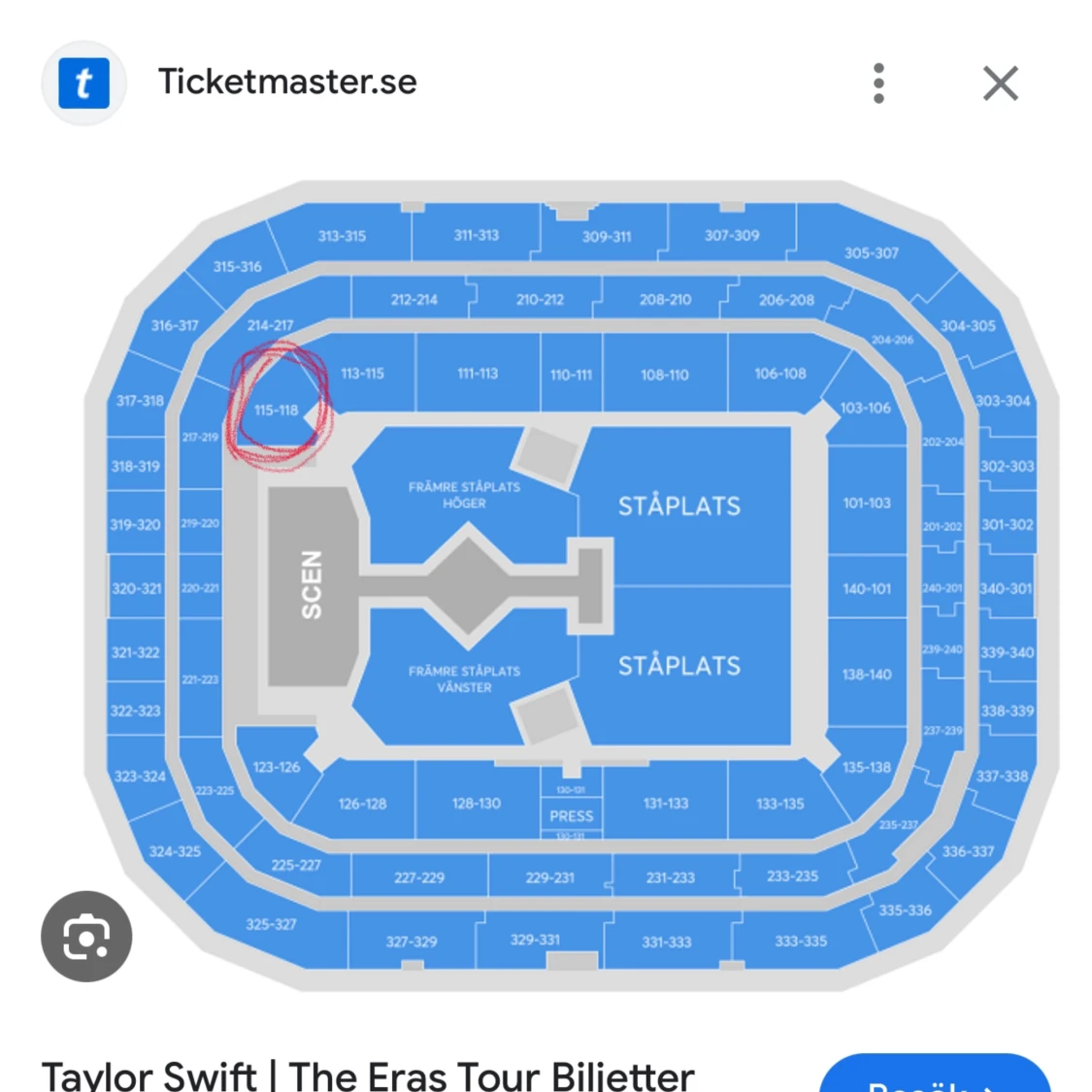 Taylor Swift 2st biljetter 19maj 
