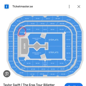 Taylor Swift 2st biljetter 19maj  - Säljer två biljetter till taylor swift 19maj, se plats på bilden.   Pris kan diskuteras!