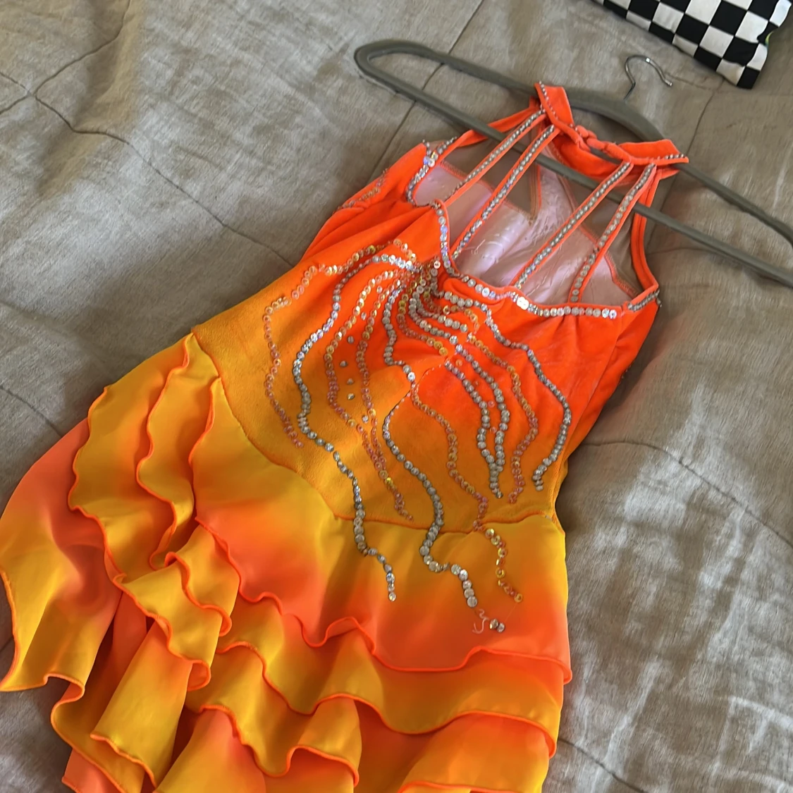 Konståknings klänning orange - 92