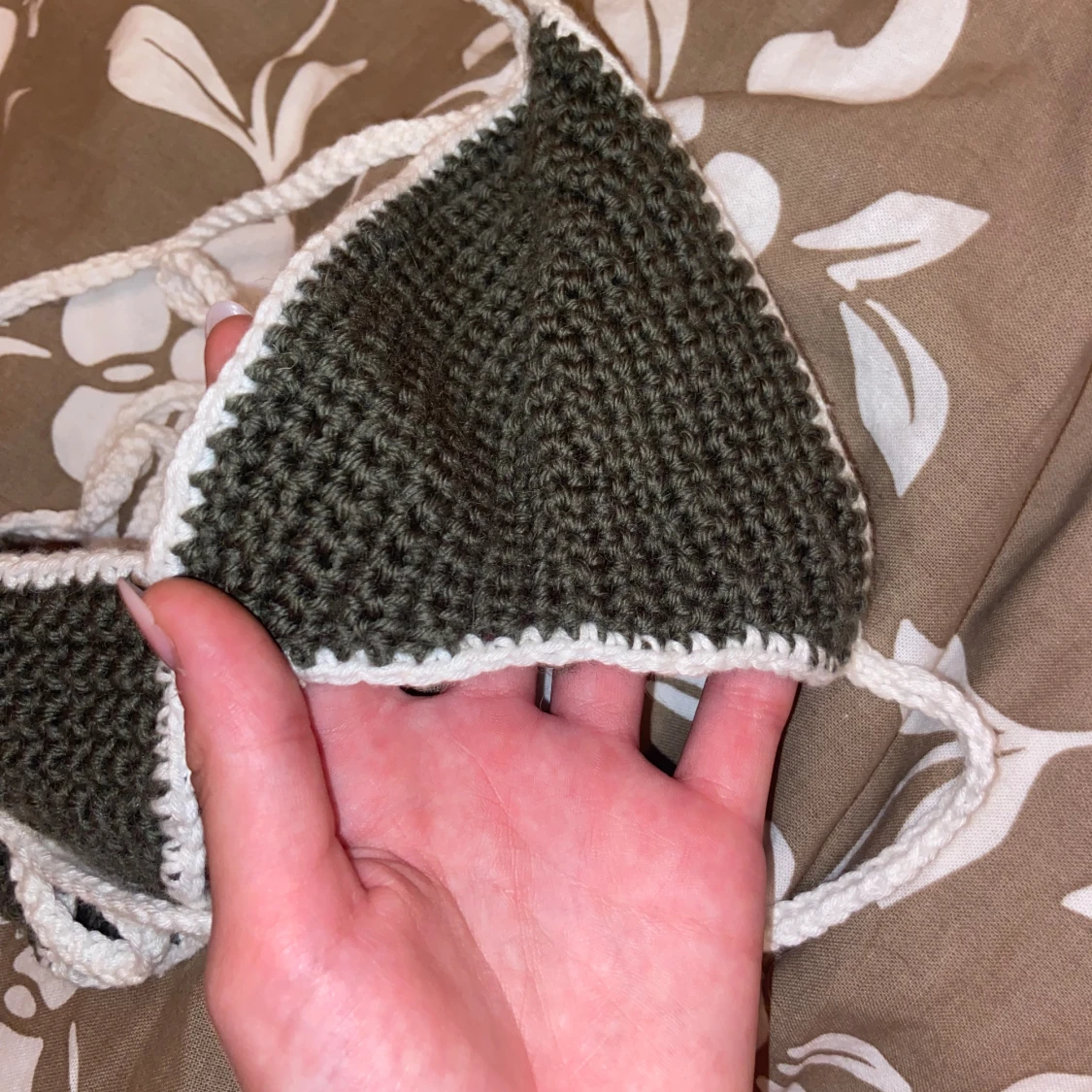 Virkad bikini topp - 90