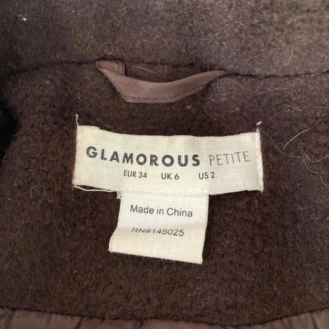 brun lång kappa petite - 90