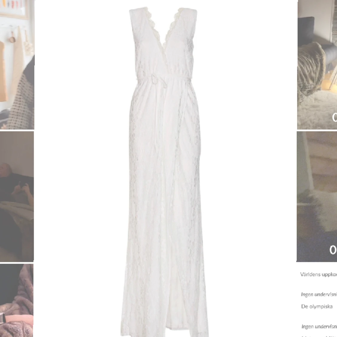 Vit långklänning - 90