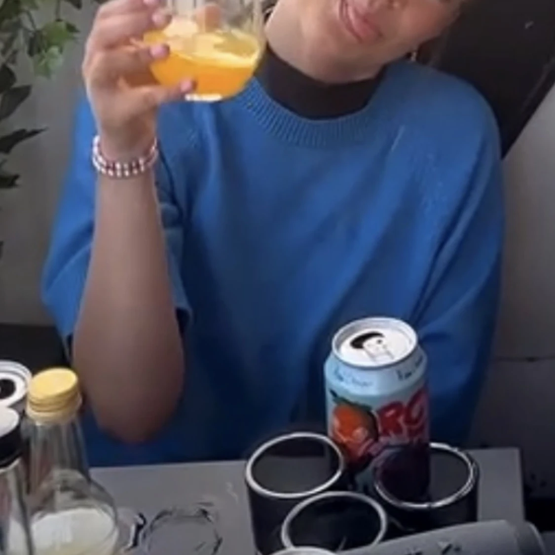 Stickad trekvarts ärmad tröja - 90