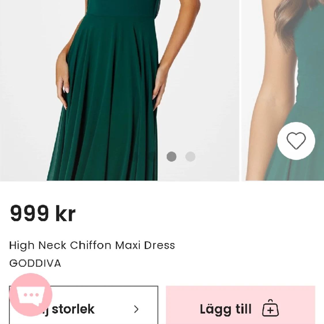 High neck chiffon Maxi dress - 90