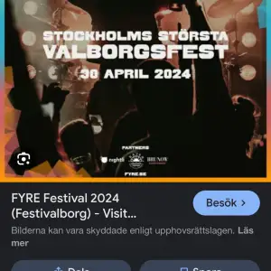 Säljer min biljett till festivalborg Stockholm.