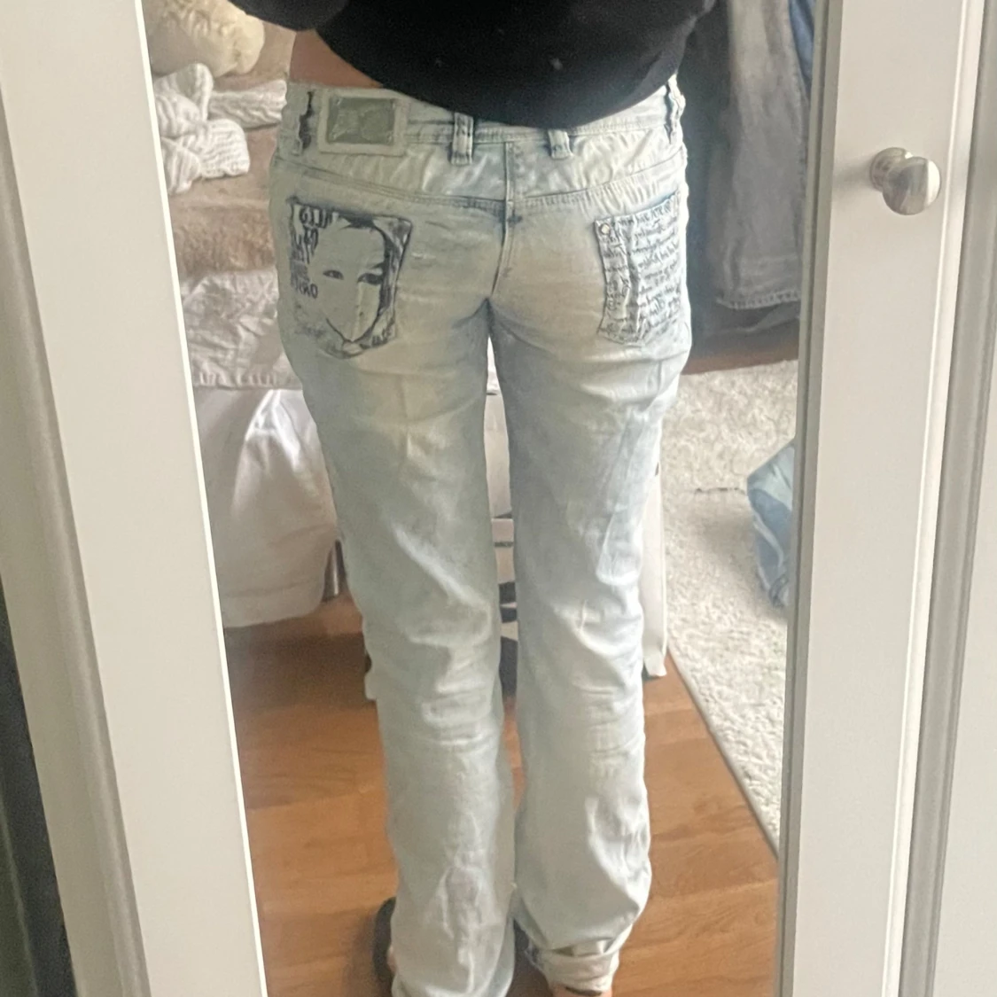 Jeans med tryck - 90