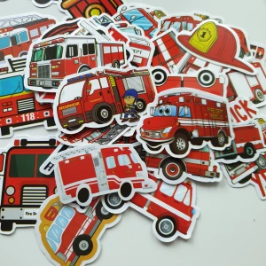 44st brandbilar klistermärken/stickers  - Klistermärken/stickers  Motiv: brandbil och brandman  Antal: 44st  Skick: oanvänd  Kul att använda till pyssel, scrapbooking och annat.
