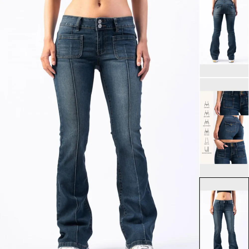 As snygga jeans från madlady, aldrig använda med lappar kvar! Nypris 699kr, mitt pris kan absolut diskuteras vid snabb affär. Jeans & Byxor.