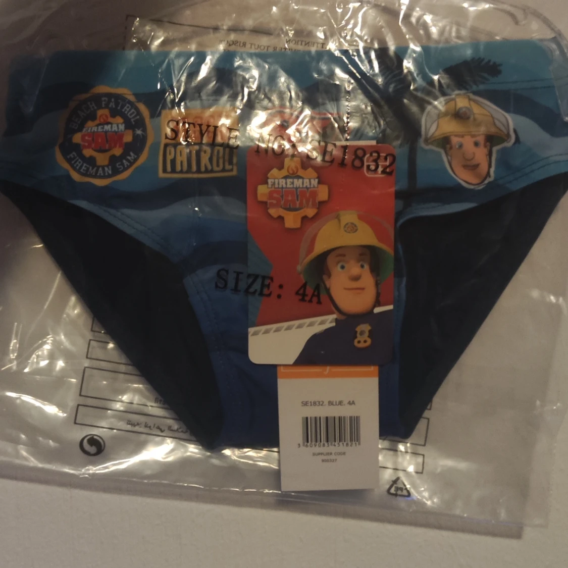 Nya Fireman Sam badbyxor för barn 3-4år storlek 98/104