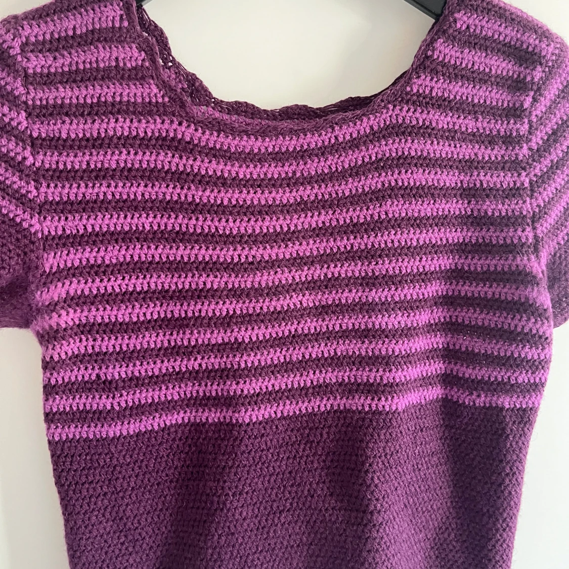 Virkad/stickad crochet topp - 92