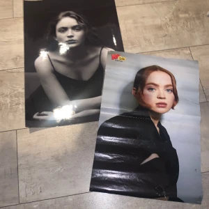 Sadie Sink Affisch  - Säljer nu två affischer. Den som är svart-vit är en affisch som jag har beställt och den andra är från Kp tidning:) 60kr för båda eller 50kr för den svart vita:)