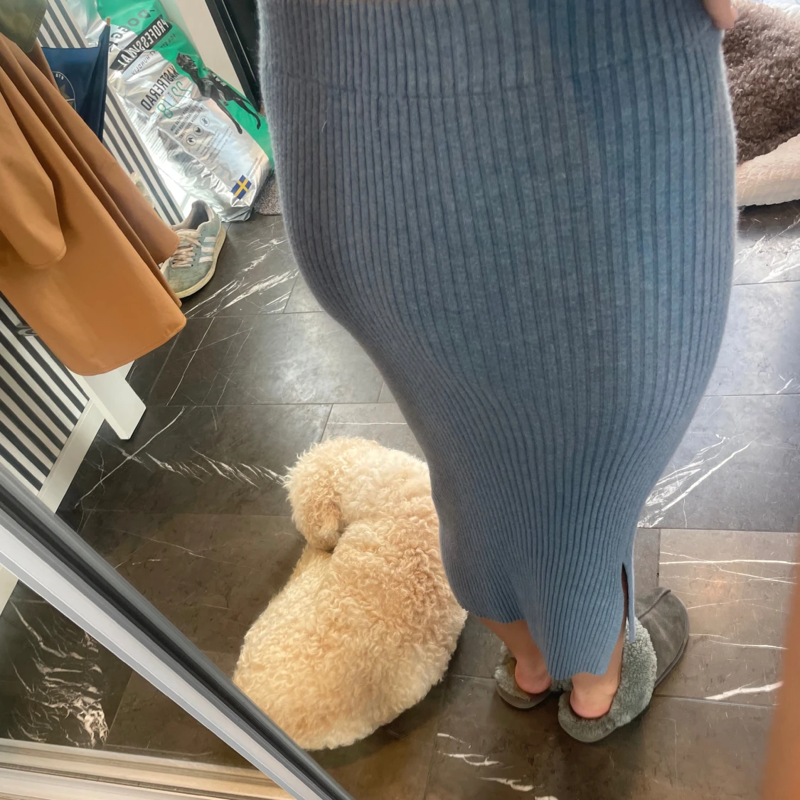 Stickad midikjol - 90