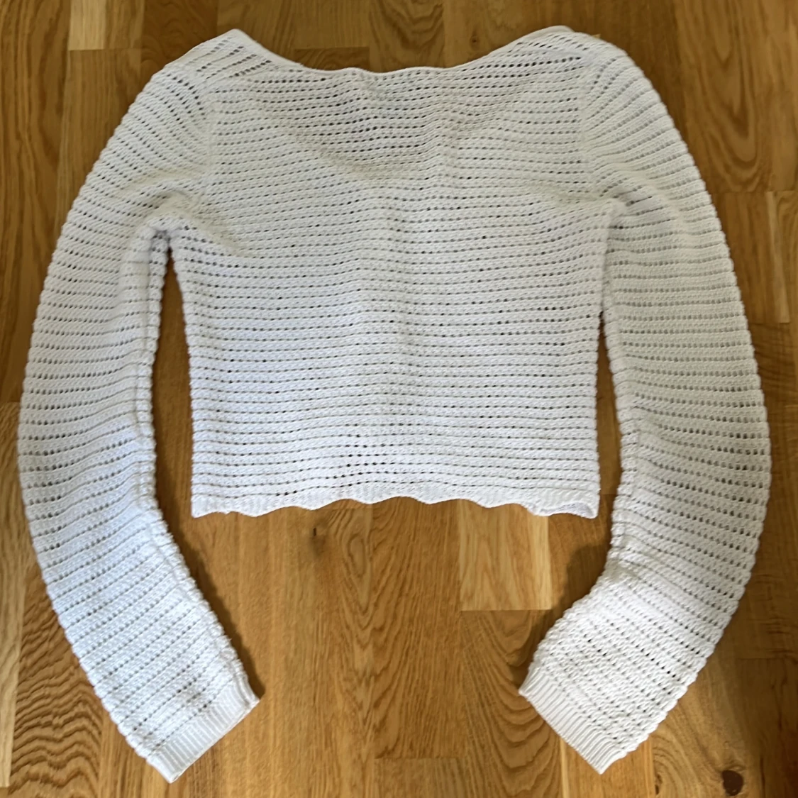 Vit stickad kofta från Lindex - 90