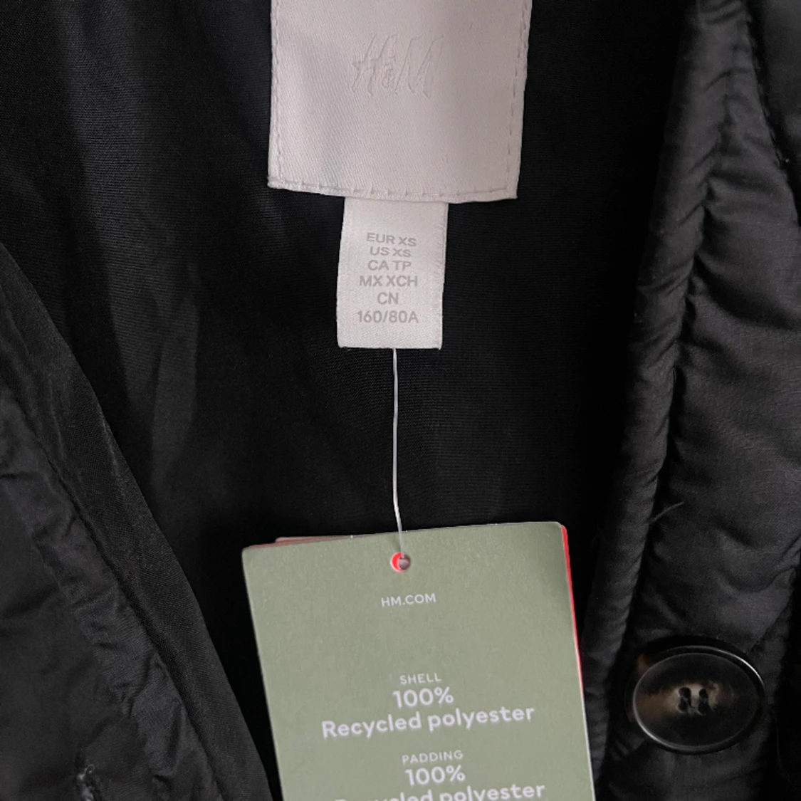 Svart lång jacka - 90