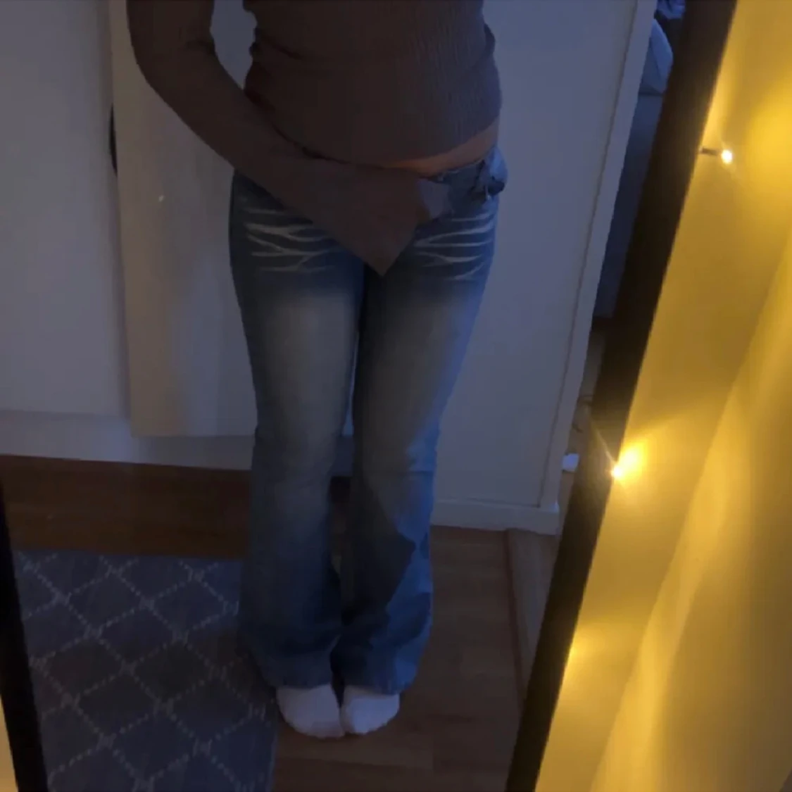 Lågmidjade bootcutjeans - 90