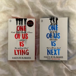 One of us is lying  - One of us is lying + one of us is next av Karen M. McManus. Båda är i fint skick✨
