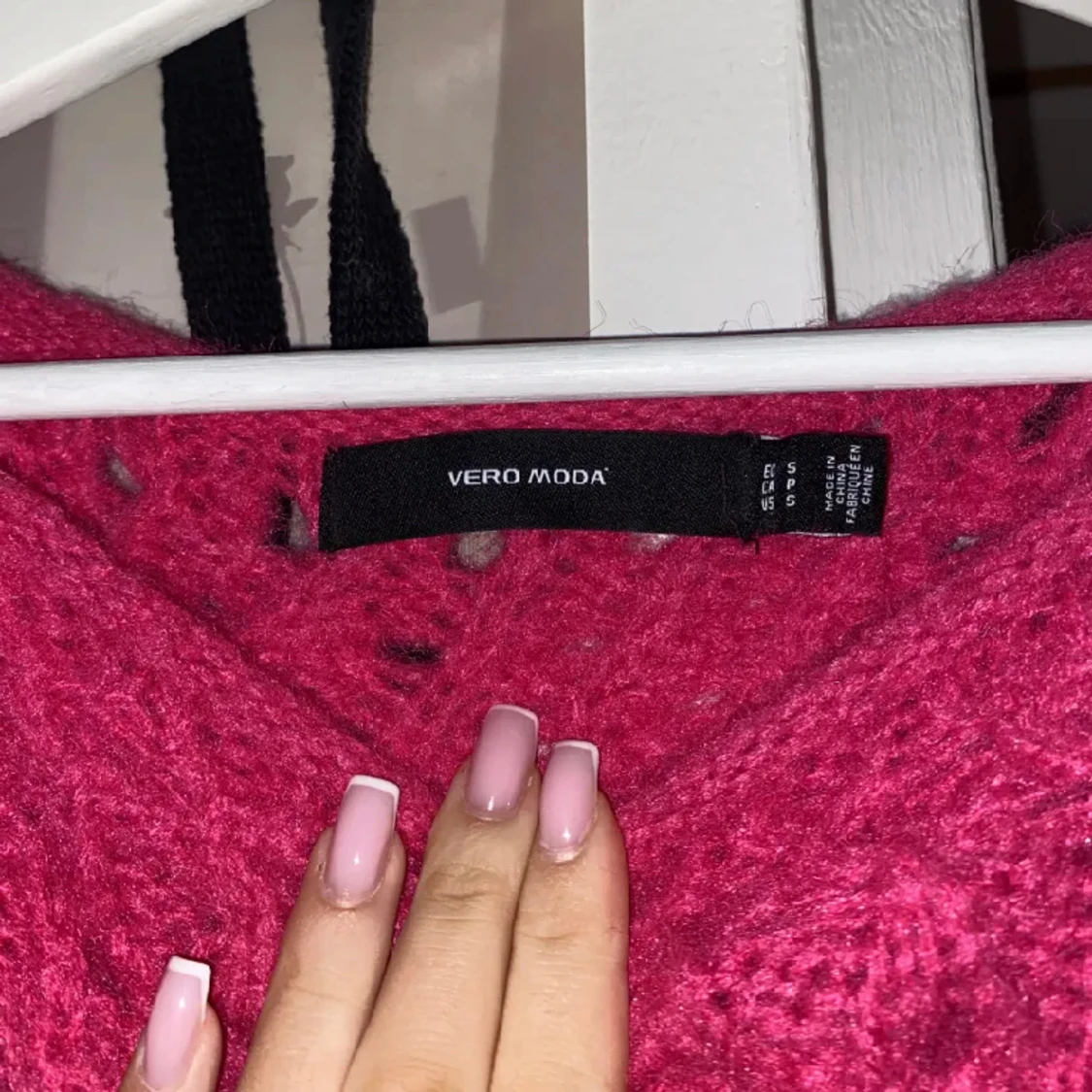 Rosa stickad tröja - 91