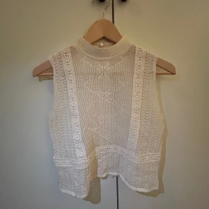 Zara topp - En jättesnygg broderad topp ifrån Zara som är i nyskick!! Den är lite genomskinlig men passar perfekt till fest och middag!❣️❣️🥳