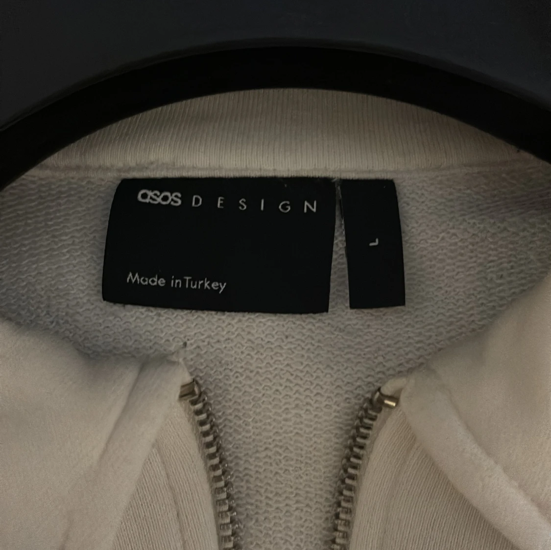 Vit halfzip tröja - 90