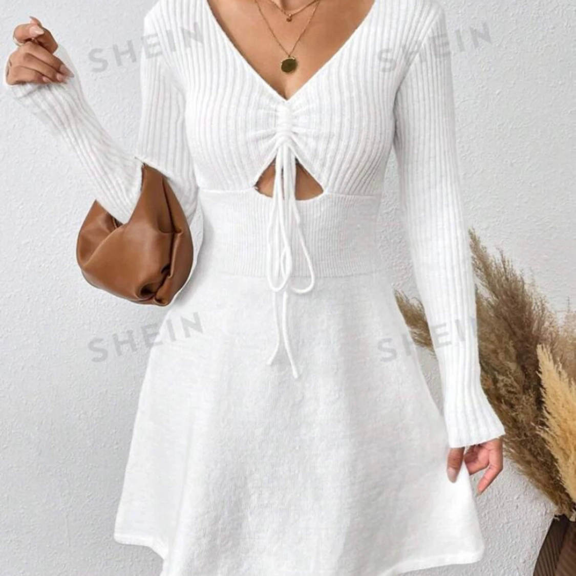 Vit klänning storlek S