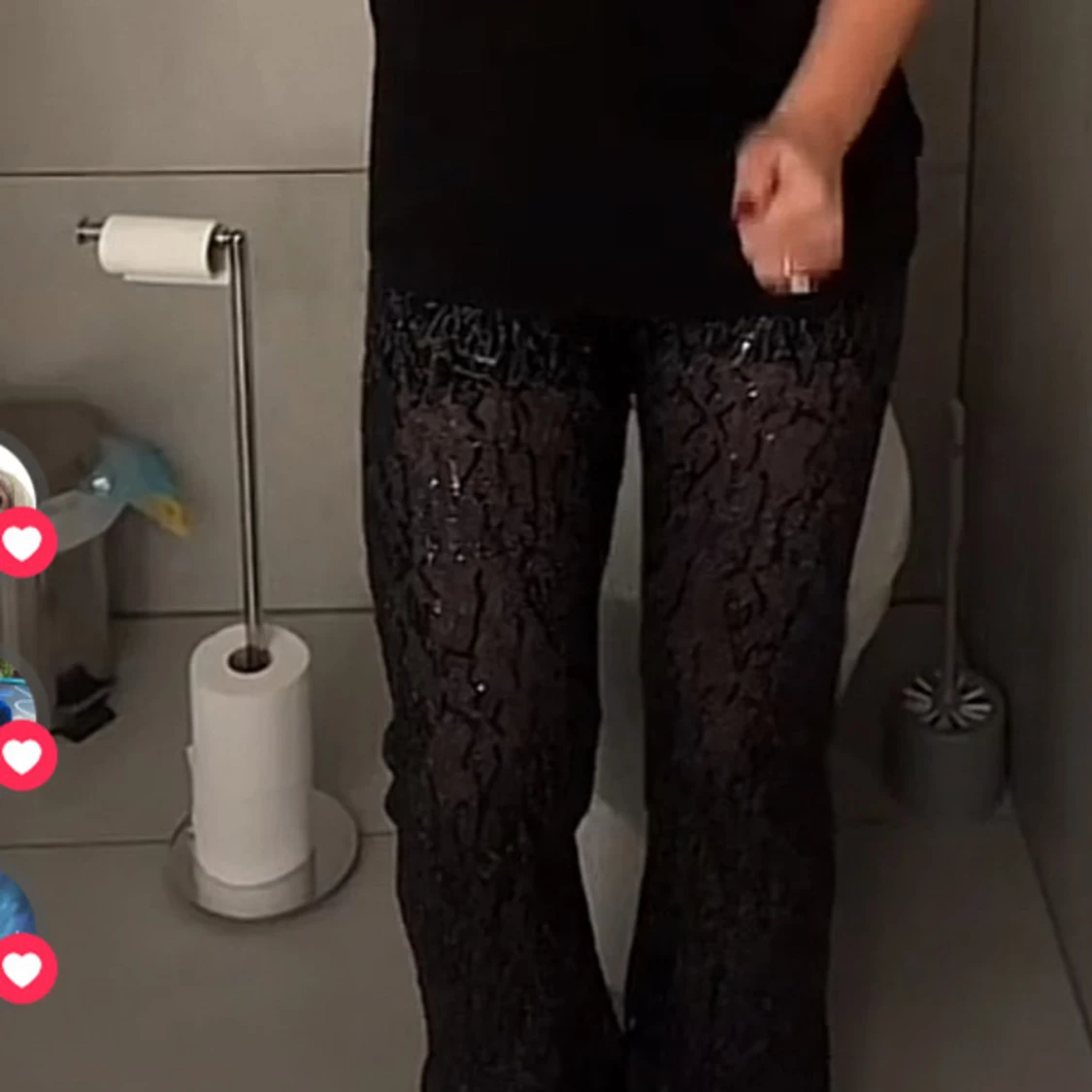 Svarta spetsbyxor - 90