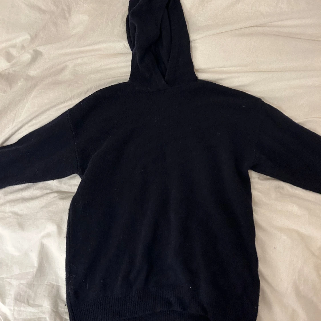 Stickad hoodie 