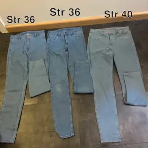 Tre stycken blåa jeans bra skick, alla för 50kr