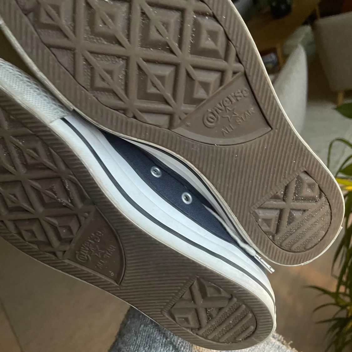 Låga blå converse - 91