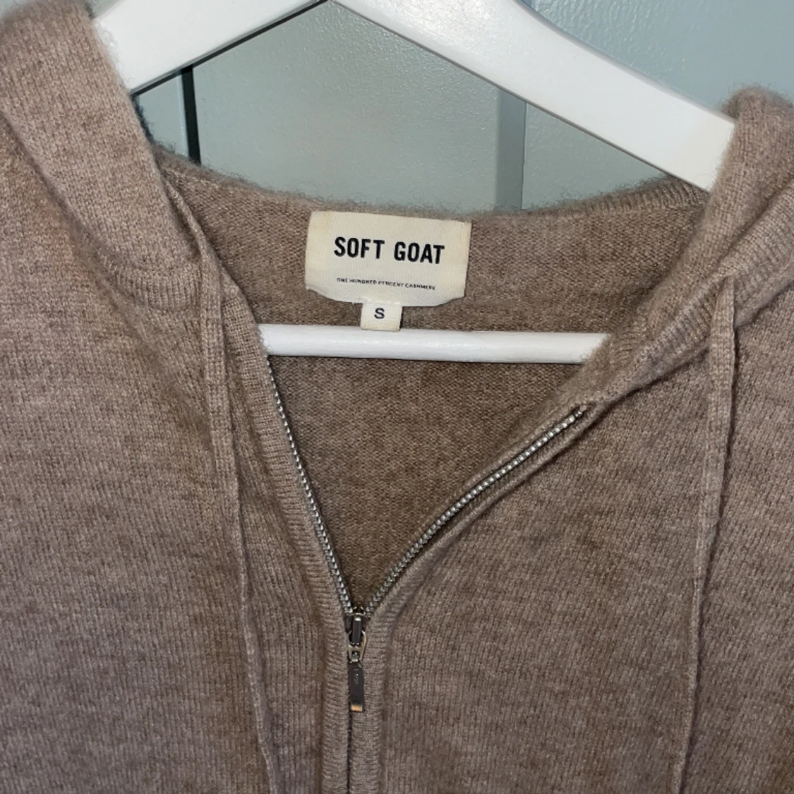 Beige kaschmir hoodie  - 91