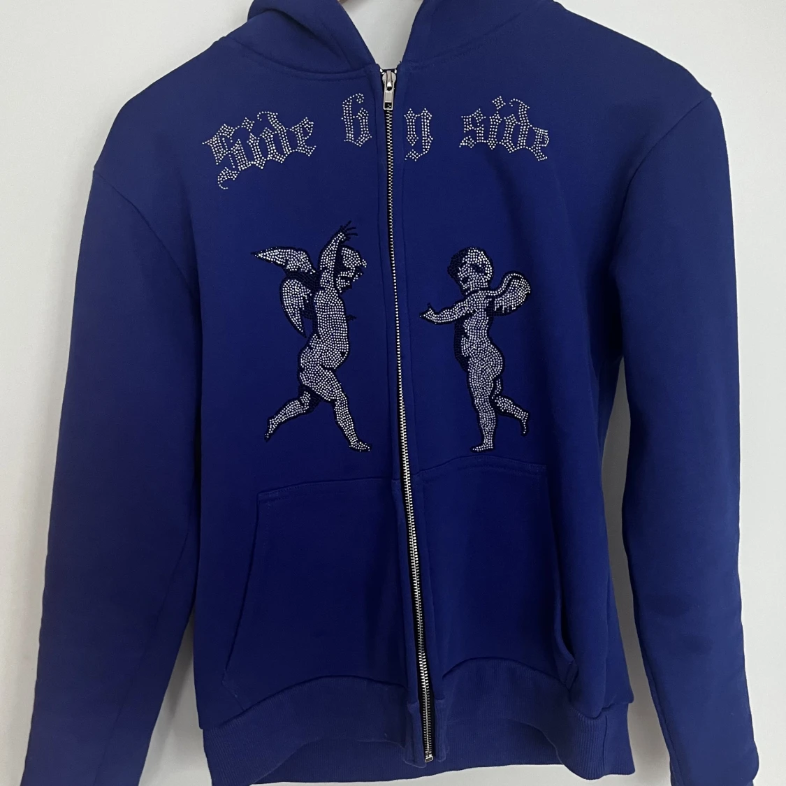 Side by Side Rhinestone hoodie - 91