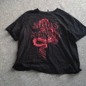 Emo tröja från HM - Sjysst tröja från hm med en drake på framsidan, säljer för inte min stil längre. Skriv om ni vill ha fler bilder!