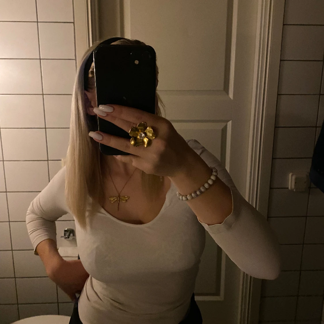 trekvartsärmad tröja