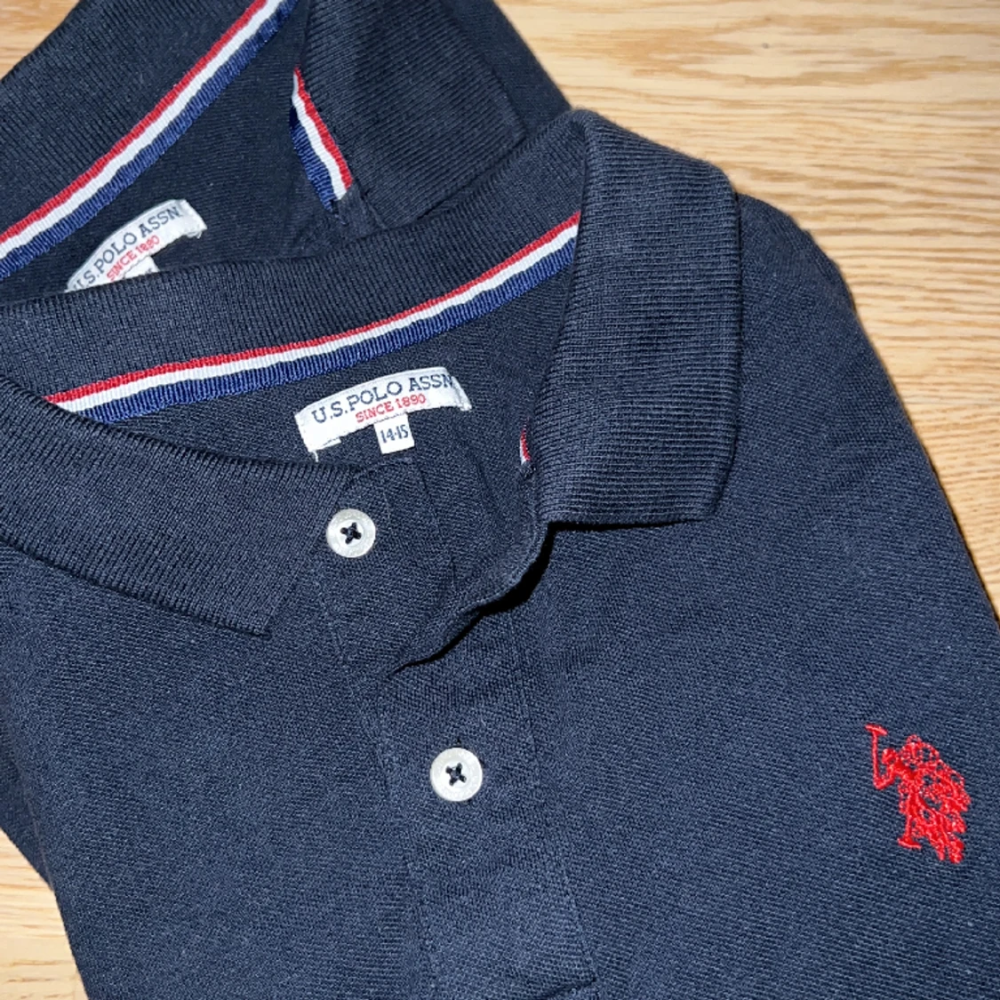 Marinblå piké Polo - 90