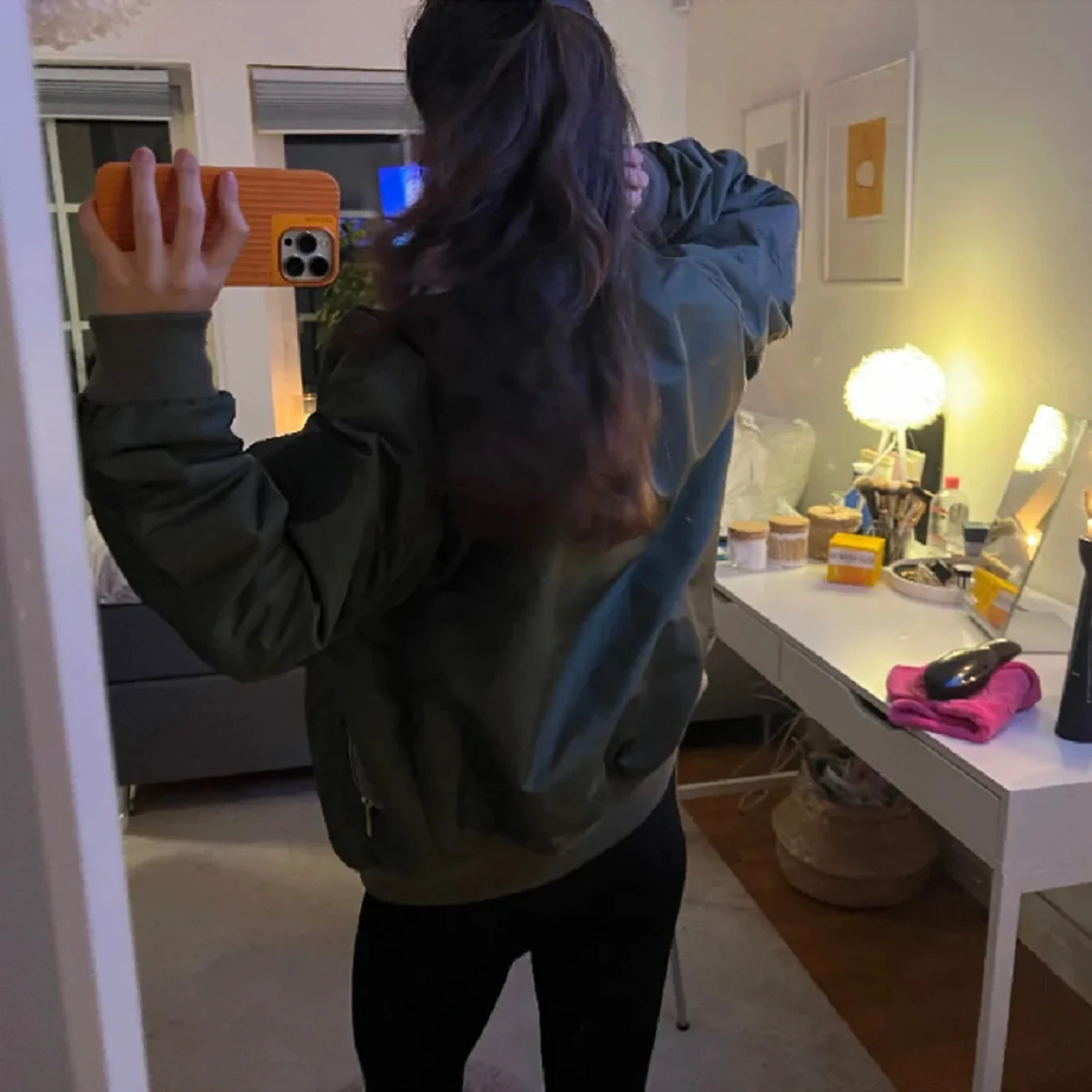 Olivgrön bombarjacka  - 91