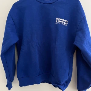 Blå sweatshirt från Gina Tricot - Säljer en snygg blå sweatshirt från Gina Tricot. Köpt för ca 2 år sen men inte använd mycket alls så inga defekter.