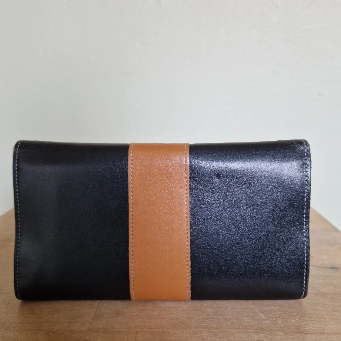 Svart och brun plånbok från Yves Saint Laurent (Äkthetsintyg från Tradera) - Vintage - 93