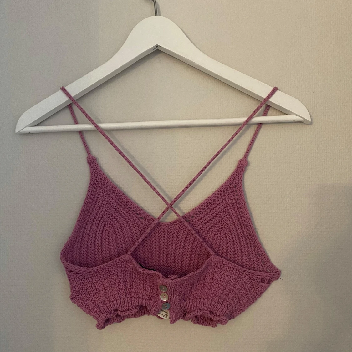 Rosa stickat linne - 90