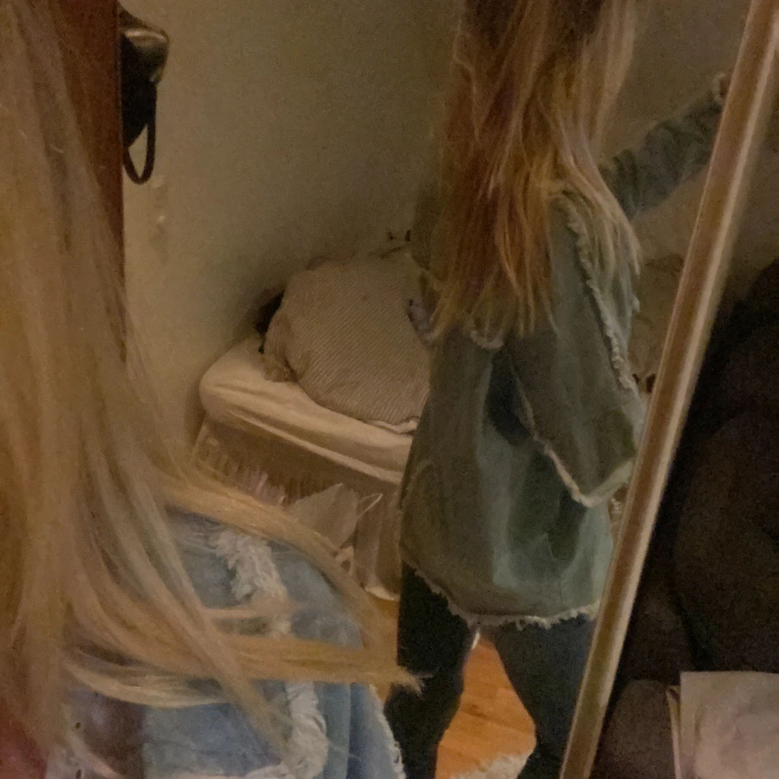 Denim jacka med fransar - 92