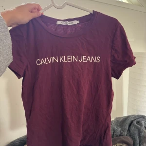 Calvin Klein T-shirt  - Fin vinröd T-shirt från Calvin Klein ❤️ inte mycket använd, storlek S🥰
