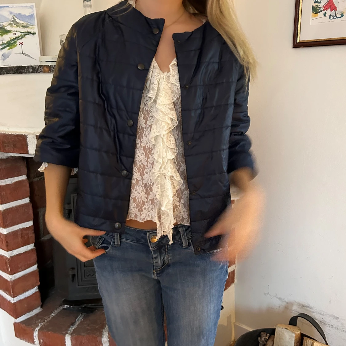 Trekvartsärm jacka - 90